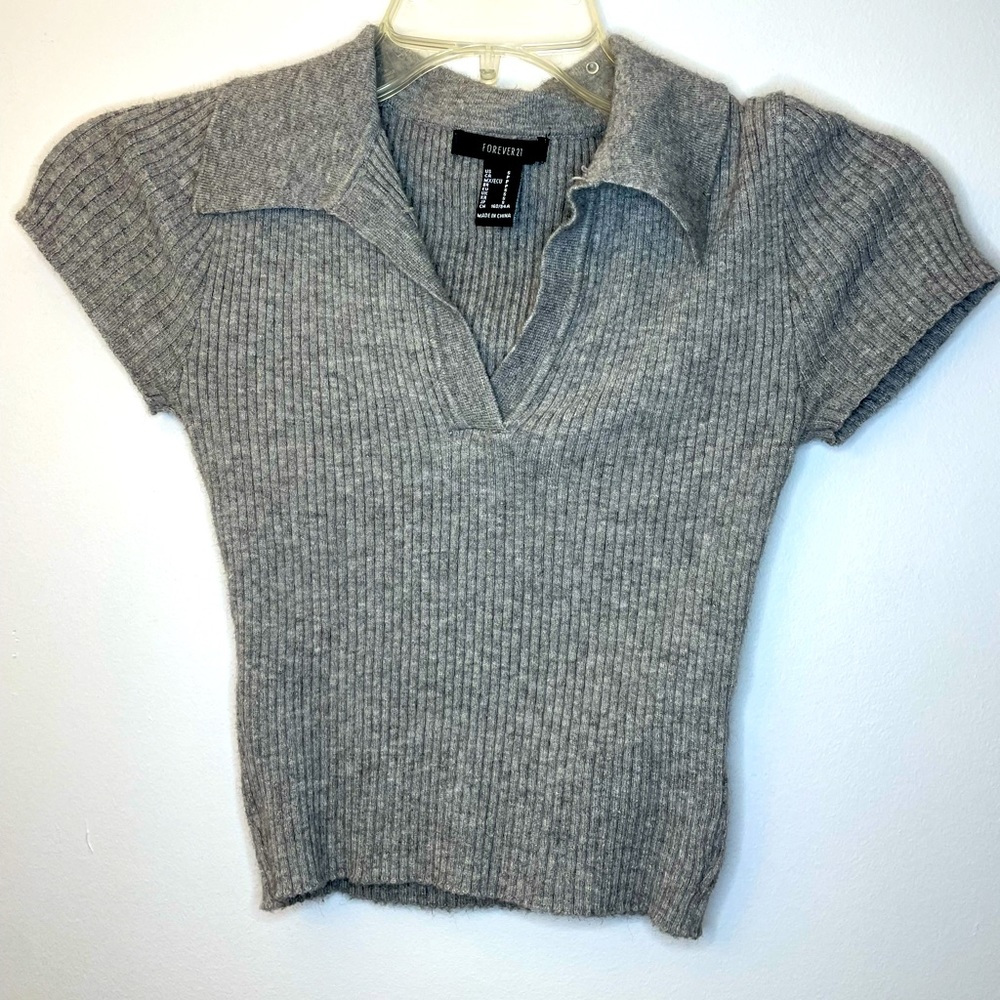 Forever 21 Ribbed Collar Shirt